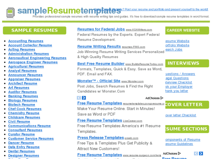 www.sample-resume-templates.com