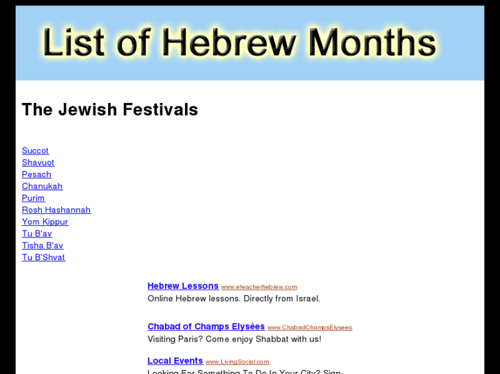 www.thejewishfestivals.com