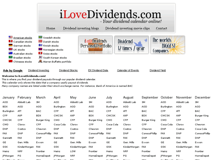 www.ilovedividends.com