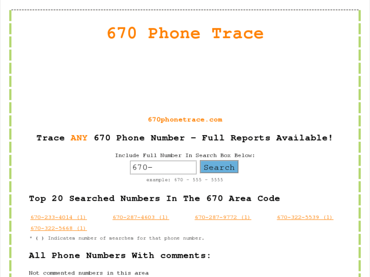 www.670phonetrace.com