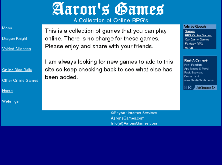 www.aaronsgames.com