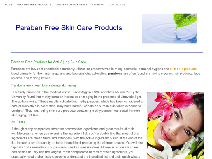 www.parabenfreeskincareproducts.net