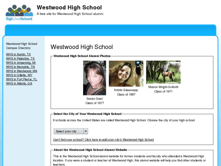 www.westwoodhighschoolalumni.org