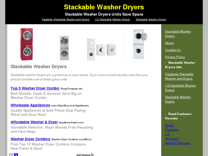 www.stackablewasherdryers.net