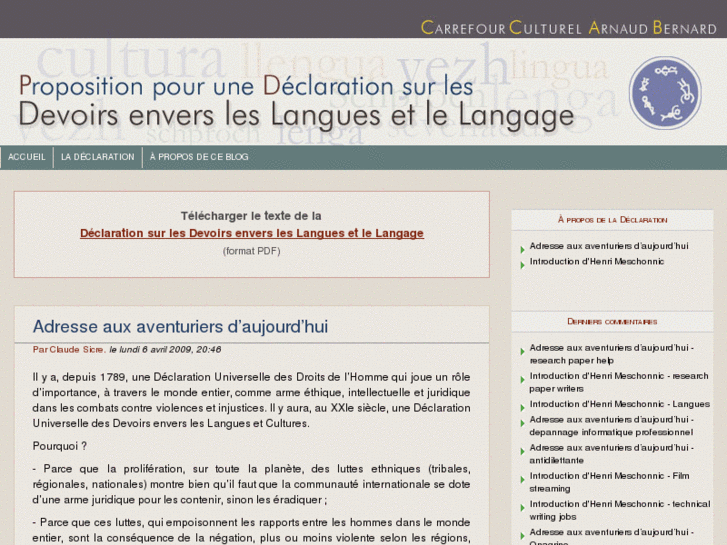 www.declaration-langues-langage.net