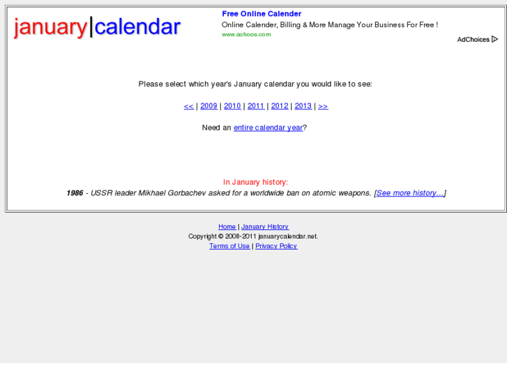 www.januarycalendar.net