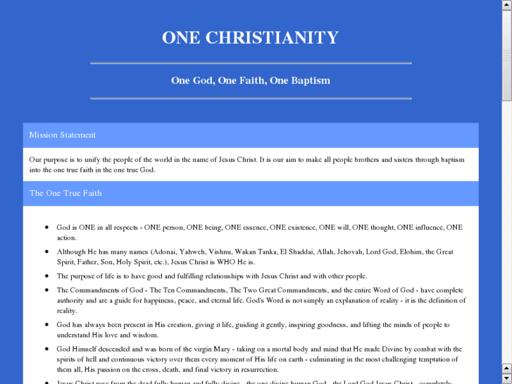 www.onechristianity.com