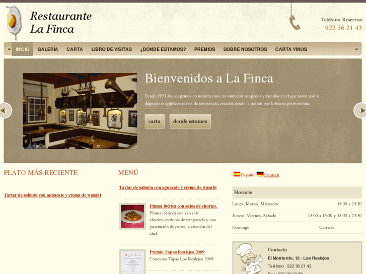 www.restaurantelafinca.es