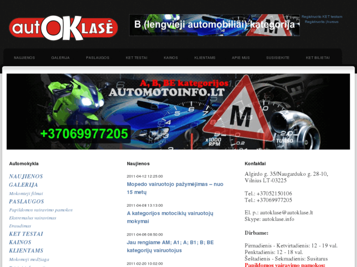 www.autoklase.eu