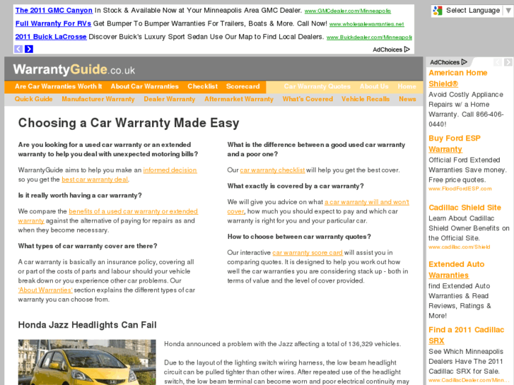 www.warrantyguide.co.uk