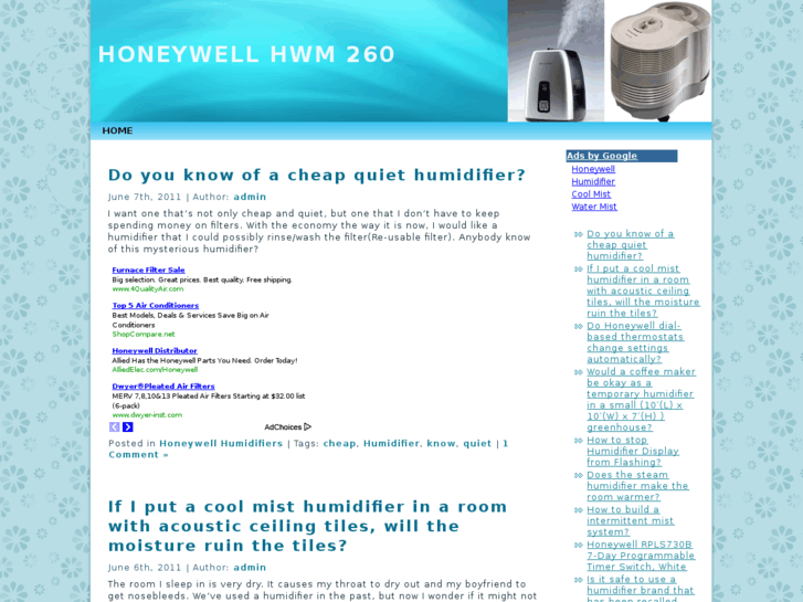 www.honeywellhwm260.com