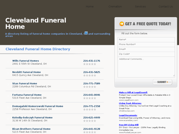 www.funeralhomecleveland.com