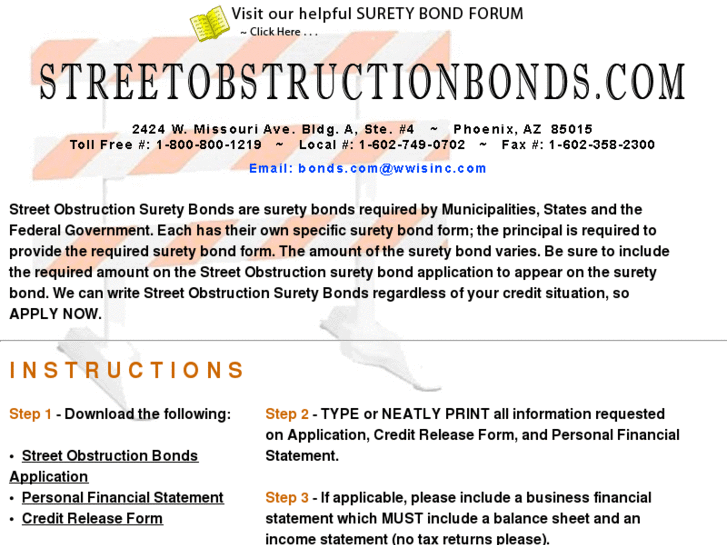 www.streetobstructionbonds.com