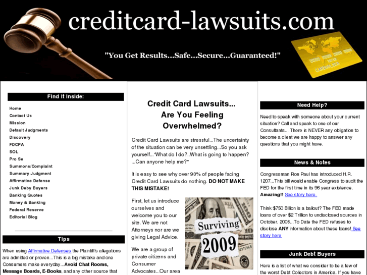 www.creditcard-lawsuits.com