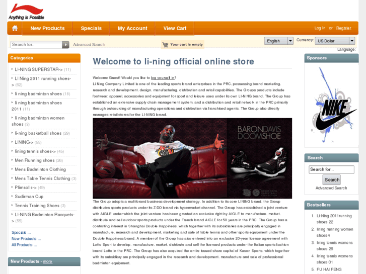 www.lining-shoes.com