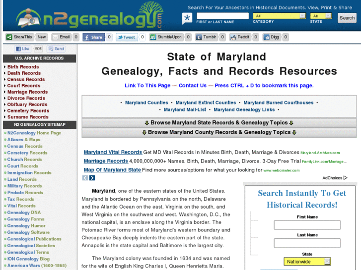 www.mymarylandgenealogy.com