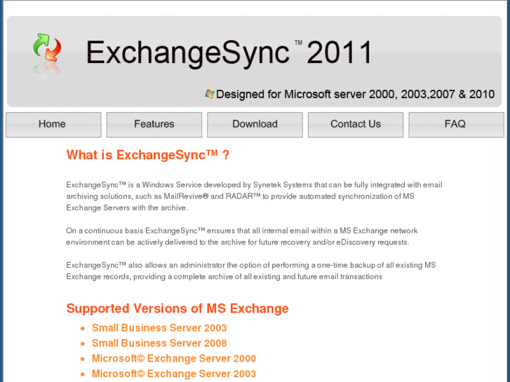 www.exchangesyncdownload.com