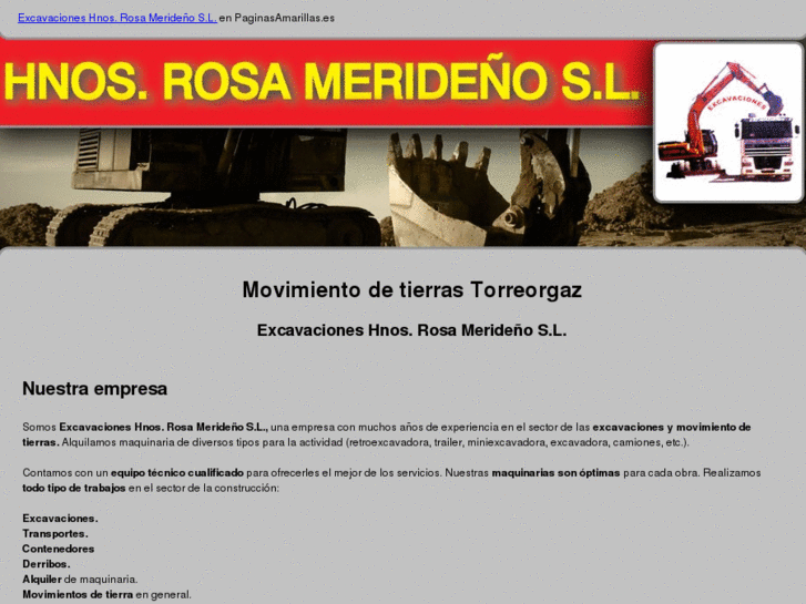 www.excavacionesrosamerideno.com