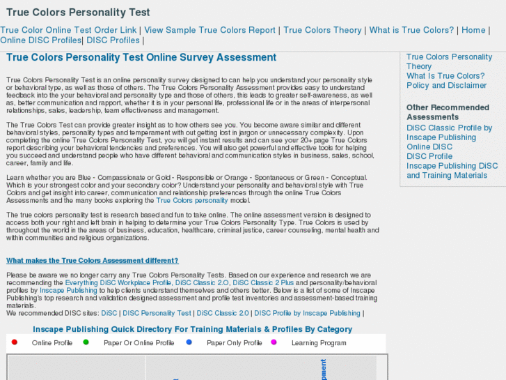 www.truecolorspersonalitytest.com