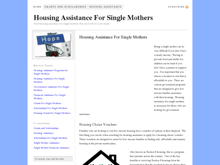 www.housingassistanceforsinglemothers.org