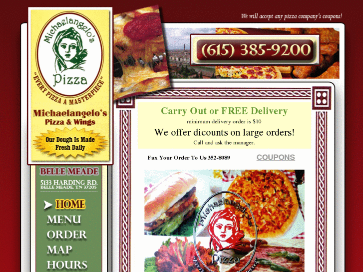 www.michaelangelospizzaonline.com