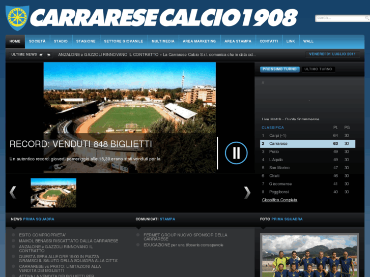 www.carraresecalcio.it