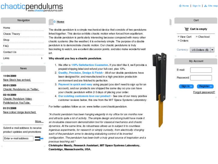 www.chaoticpendulums.com