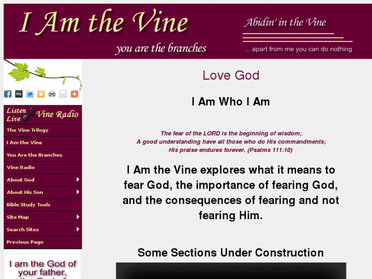 www.iamthevine.info