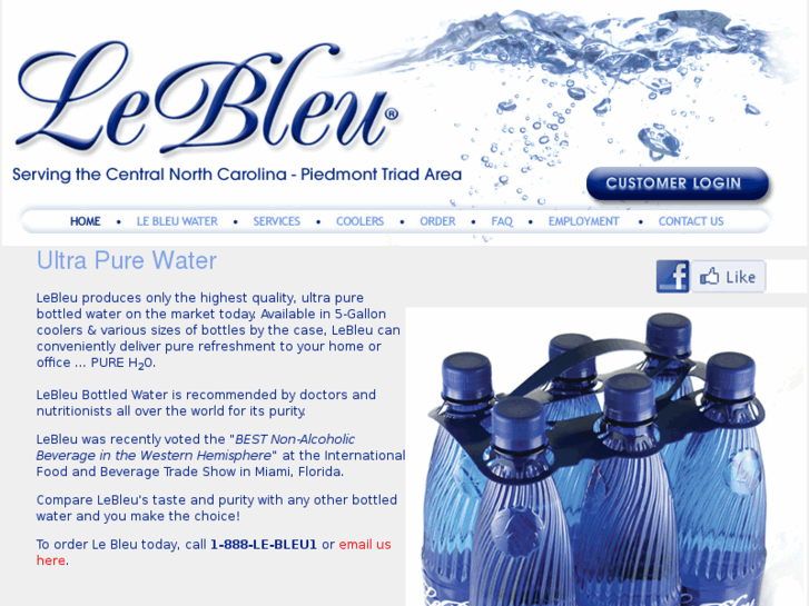 www.lebleubottledwater.com