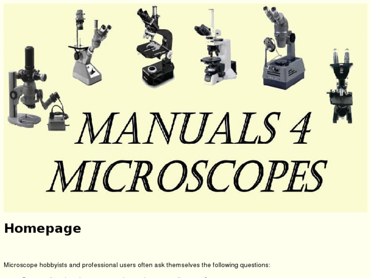 www.manuals4microscopes.com