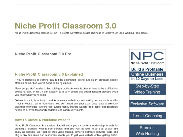 www.nicheprofitclassroomreviewsite.com