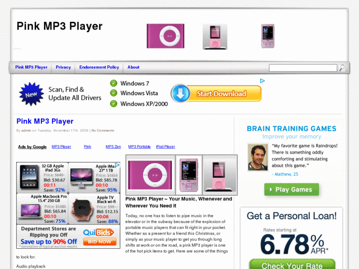 www.pinkmp3player.org