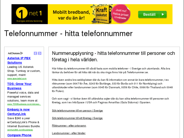 www.telefonummer.se