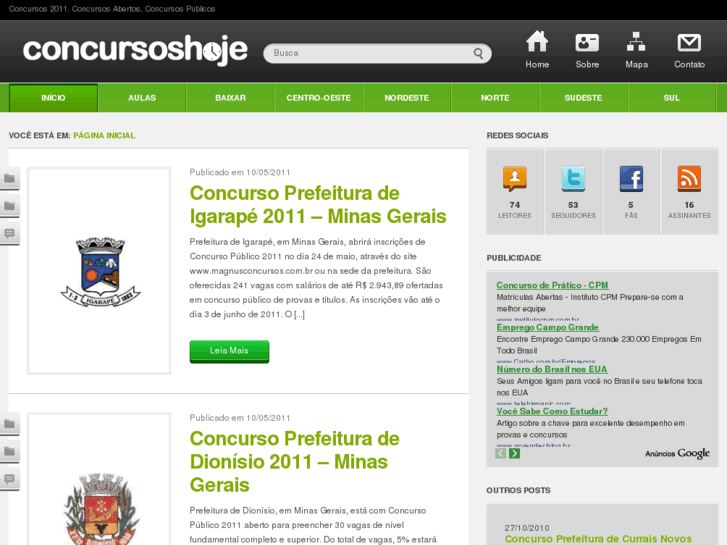 www.concursoshoje.com.br