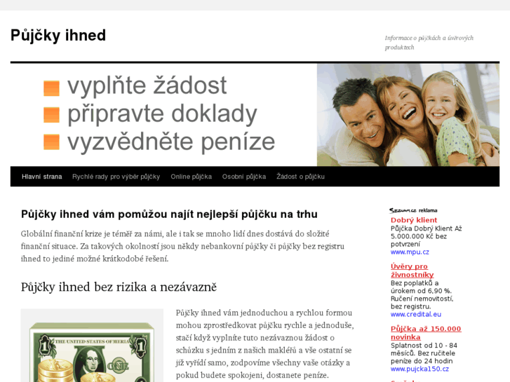 www.pujcky-ihned.cz