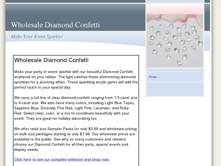 www.wholesalediamondconfetti.com