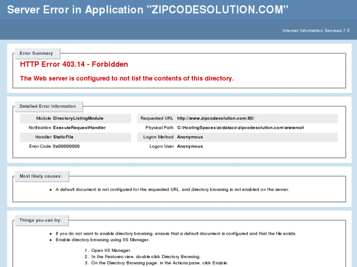 www.zipcodesolution.com