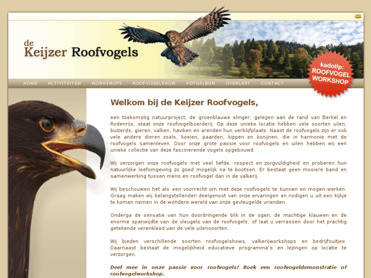 www.dekeijzer-roofvogels.nl