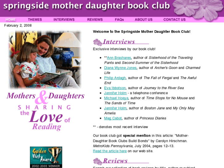 www.springsidemotherdaughterbookclub.com