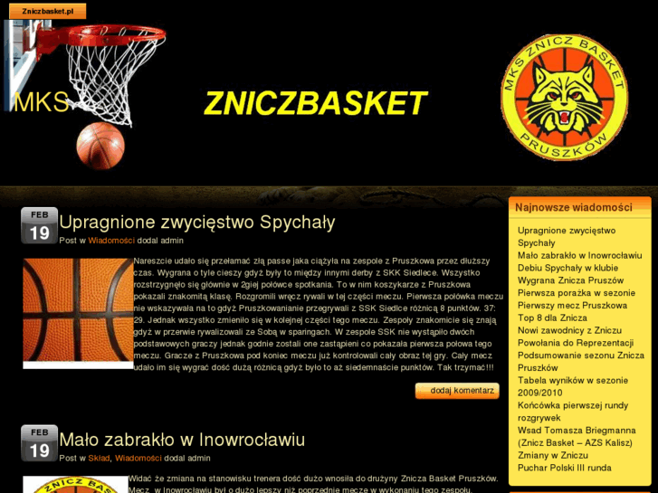 www.zniczbasket.pl