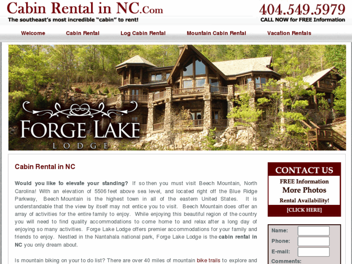 www.cabinrentalinnc.com