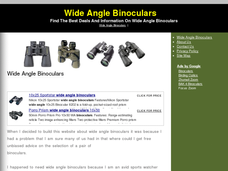 www.wideanglebinoculars.org