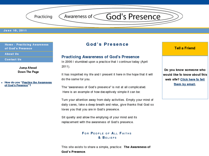 www.awarenessofgodspresence.org