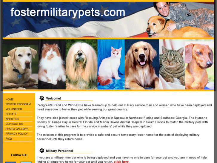 www.fostermilitarypets.com