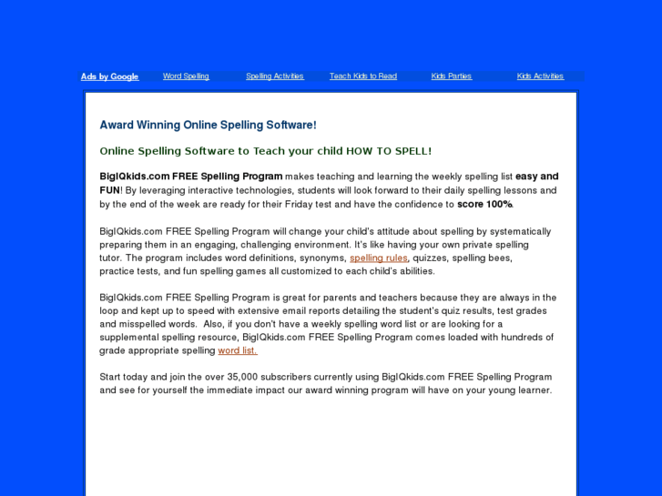 www.kidsspellingsoftware.com
