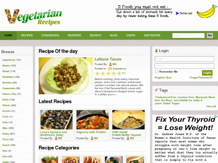 www.vegetarianrecipes.com