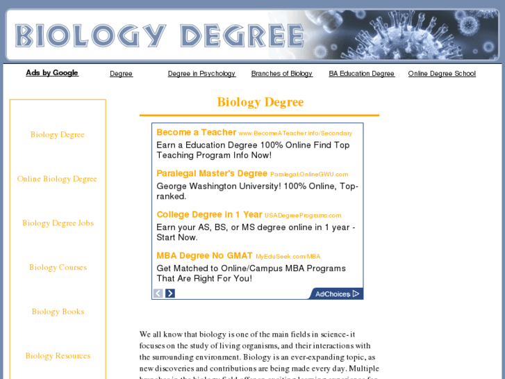 www.biologydegree.net