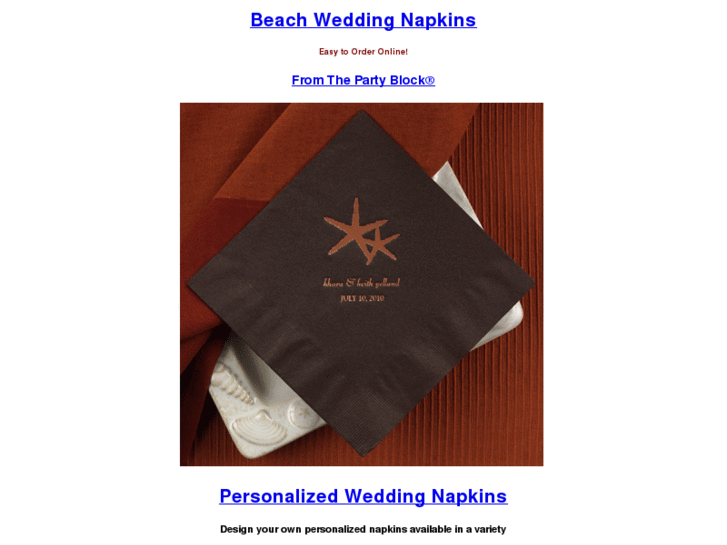 www.beachweddingnapkins.com