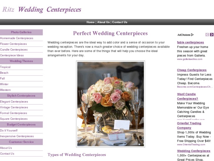 www.ritzweddingcenterpieces.com