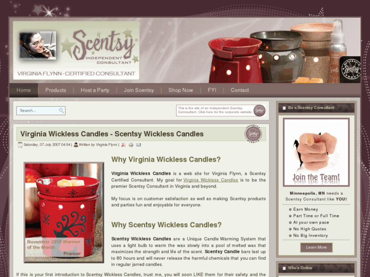 www.virginiawicklesscandles.com